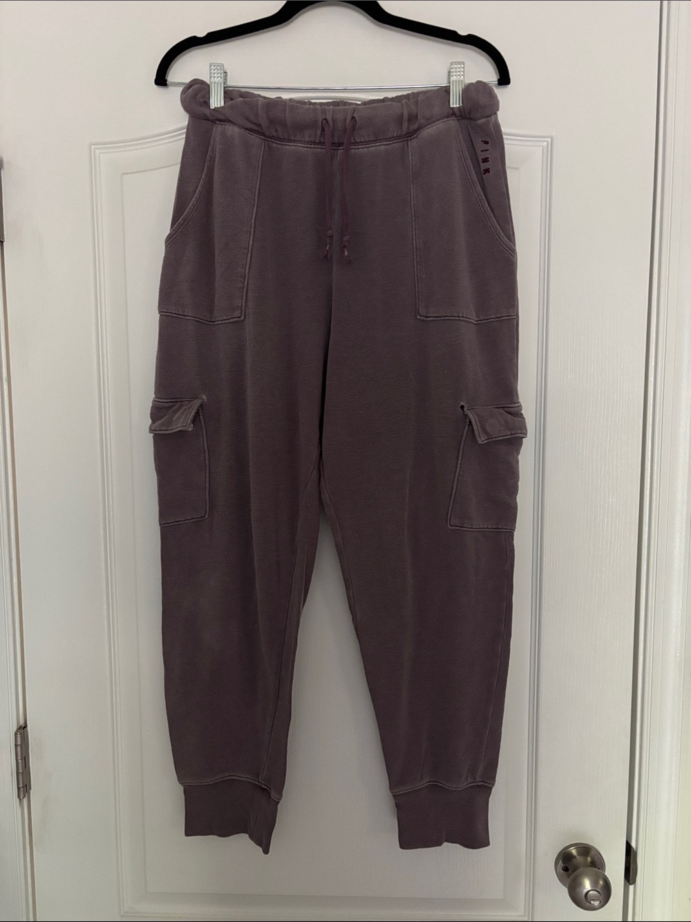 PINK Victoria's Secret Dusty Purple Cargo Jogger Sweatpants